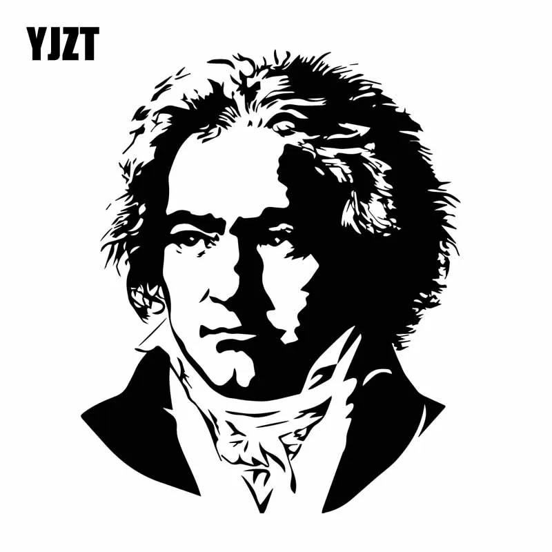 Yjzt 13cm 15 9cm Ludwig Van Beethoven Musik Klasik Komposer Terkenal Vinyl Decal Seni Stiker Mobil Hitam Perak C27 0244 Mobil Stiker Aliexpress