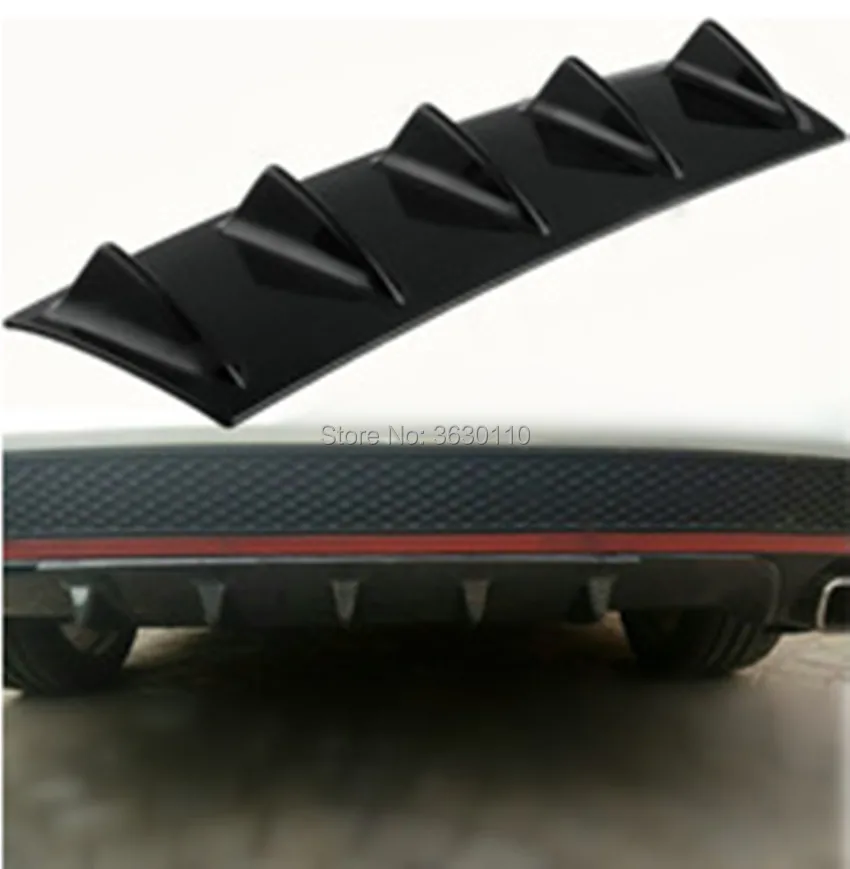 

Universal Rear Body Bumper Lip Spoiler Diffuser 3/5 Shark Fin Style Splitter Car-Styling ABS Plastic
