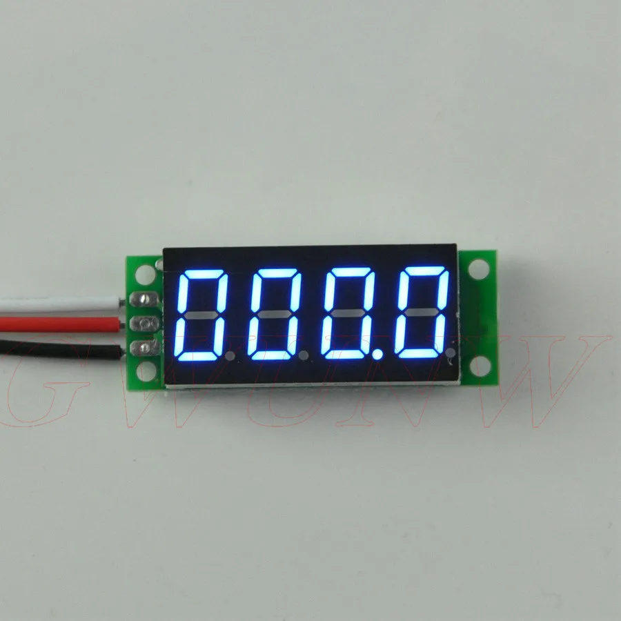 GWUNW BY436V DC 0-500,0 в(500 В) 0,36 дюйма 4 бит микро тестер напряжения цифровой дисплей светодиодный вольтметр без оболочки - Цвет: Синий