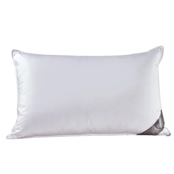 

White goose down pillow five-star hotel pillow core cotton three-layer sandwich neck pillow