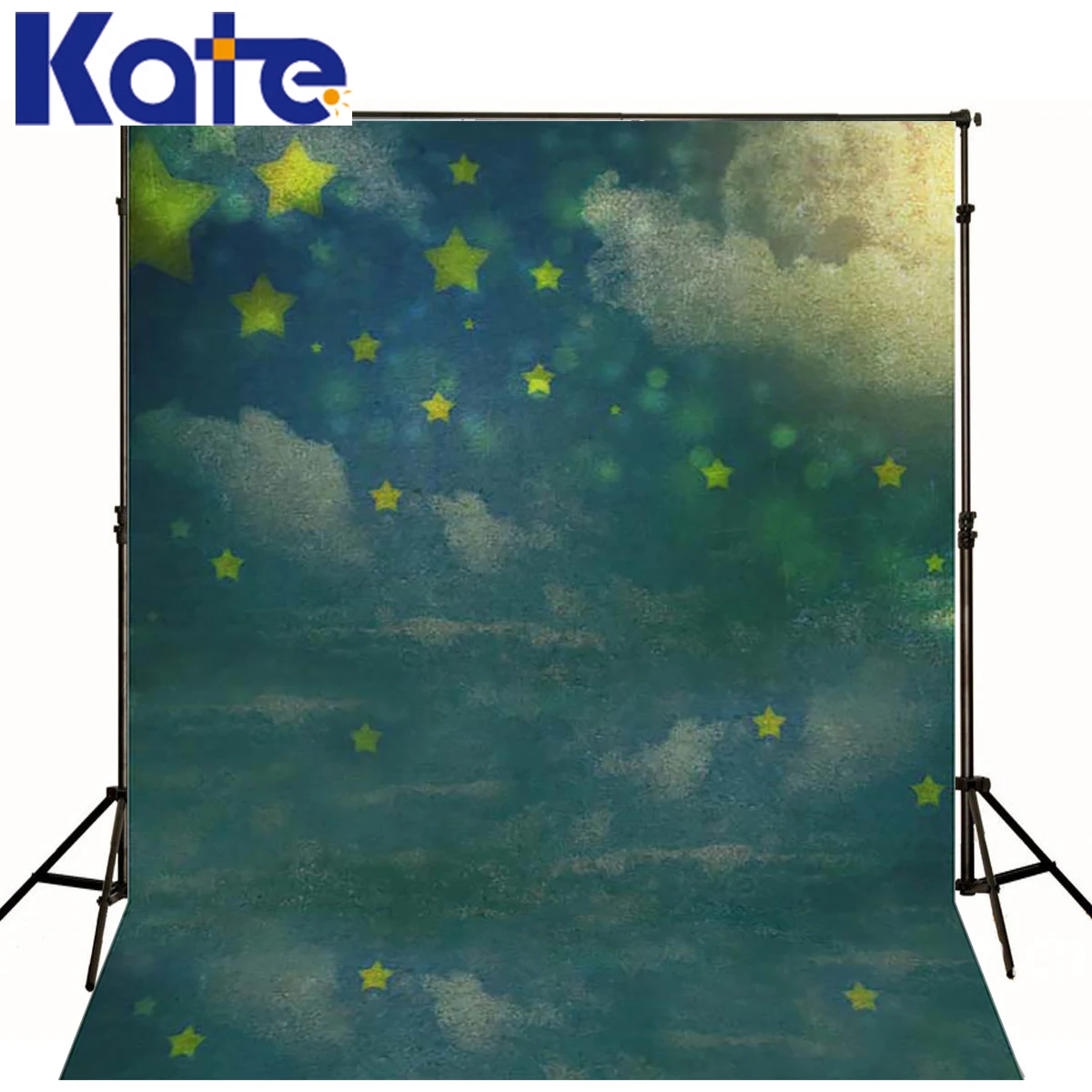 

Kate 5*7ft Newborn Backdrop Cartoons Night Sky Children Photo Background Clouds Yellow Stars Background Customize Backdrop baby