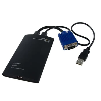 

StarTech.com KVM Console to USB 2.0 Portable Laptop Crash Cart Adapter, USB, USB, VGA, Black, USB Mini-B, PS/2 + USB 2.0 A + VGA
