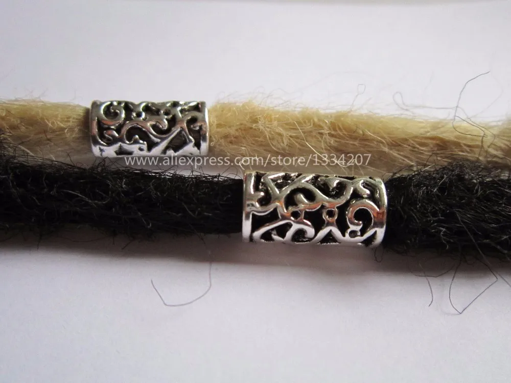 5 шт-10 шт античные серебряные металлические волосы оплетка дреды бусины кольца трубки манжеты аксессуары приблизительно 8 мм отверстие