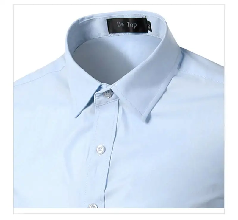Бренд с длинным рукавом твердых Цвет офисные Для мужчин рубашка Camisa masculina корейские узкие Дизайн Формальные Повседневное Мужская рубашка плюс размеры