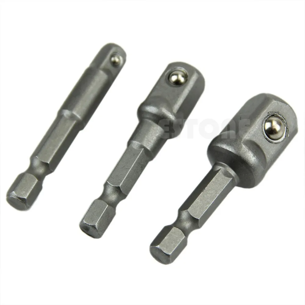 2 Sizes Impact Driver Tool Socket Adapter Power Drill Bits Kit Hex Shank 1/4"3/8 2 Sizes Impact Driver Tool Socket Adapter Power Drill Bits Kit Hex Shank 1/4"3/8
