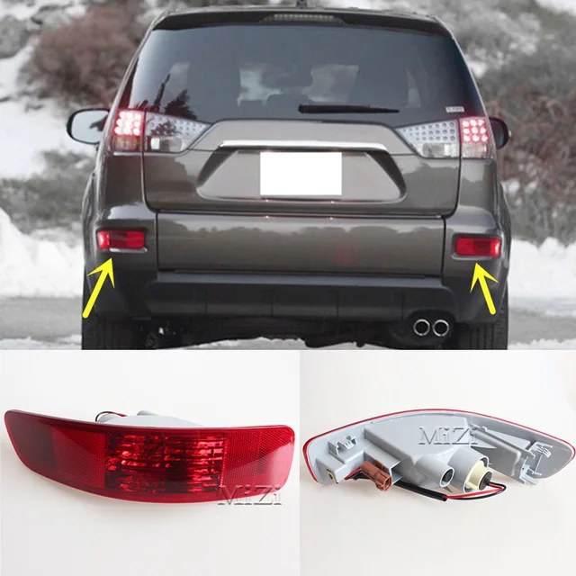 1 Pair Right And Left Rear Bumper Light Tail Fog Light Lamp Reflector