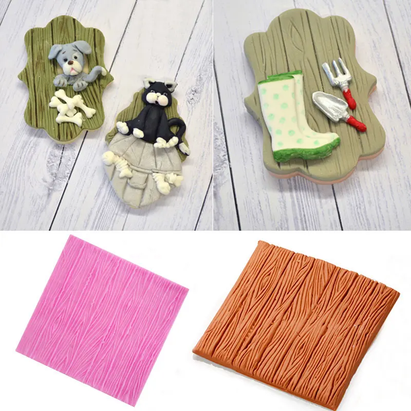 

Silicone Impression Tree Bark Line Texture Mat Sugarcraft Fondant Mould Cake Decorating Tools MF172