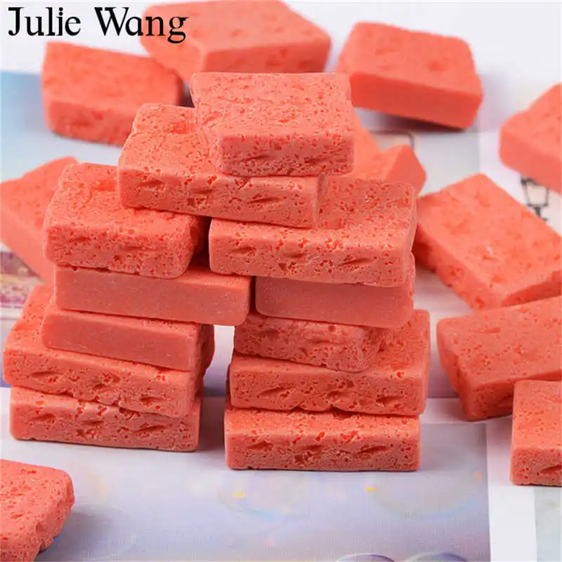 Julie Wang 10 шт. подвески из красного кирпича смолы для скрапбукинга рукоделия