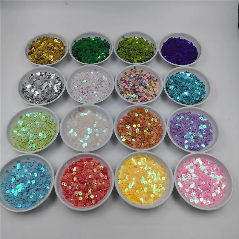 

3 4 5 6 mm Flat Round AB Colorful Loose Sequins for Sewing Clothes Garment Crafts DIY Weeding Dress Bag Shoes Toys Accessories