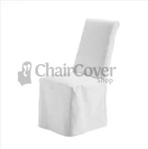 

White Standard Square Top Banquet Poly Chair Cover