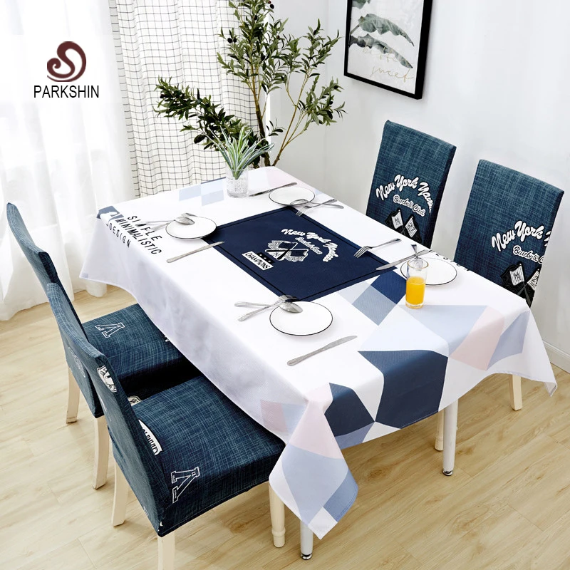 

Parkshin Nordic Decorative Tablecloth Home Kitchen Rectangle Waterproof Table Cloths Party Banquet Dining Table Cover 4 Size