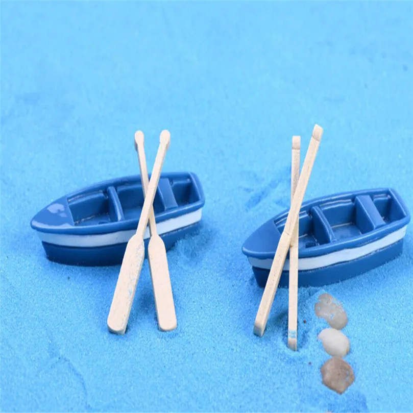 

2 Pcs Paddles And 1 Pc Boat Resin DIY Decor Crafts Ornaments Bonsai Decor home garden Decoration Home Decor Accessories @25