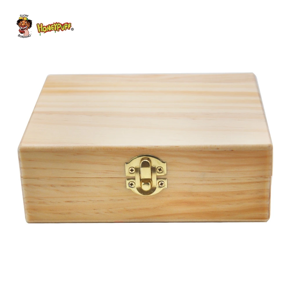 

Wooden Stash Box With Rolling Tray Natural Handmade Wood Tobacco and Herbal Storage Box For Smoking Pipe Accessories
