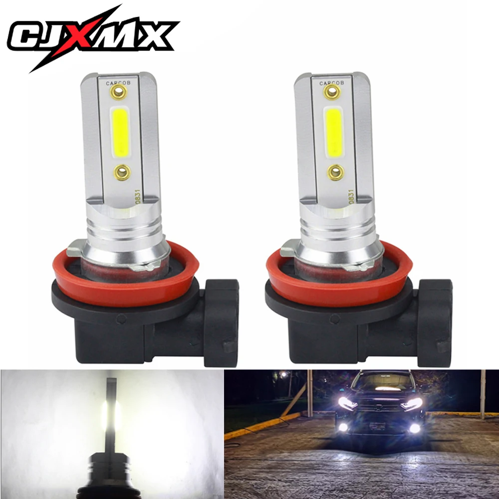 CJXMX 2 шт. H7 H8 H11 Светодиодная лампа HB3 HB4 9005 9006 Автомобильная противотуманная 1500LM 6000K