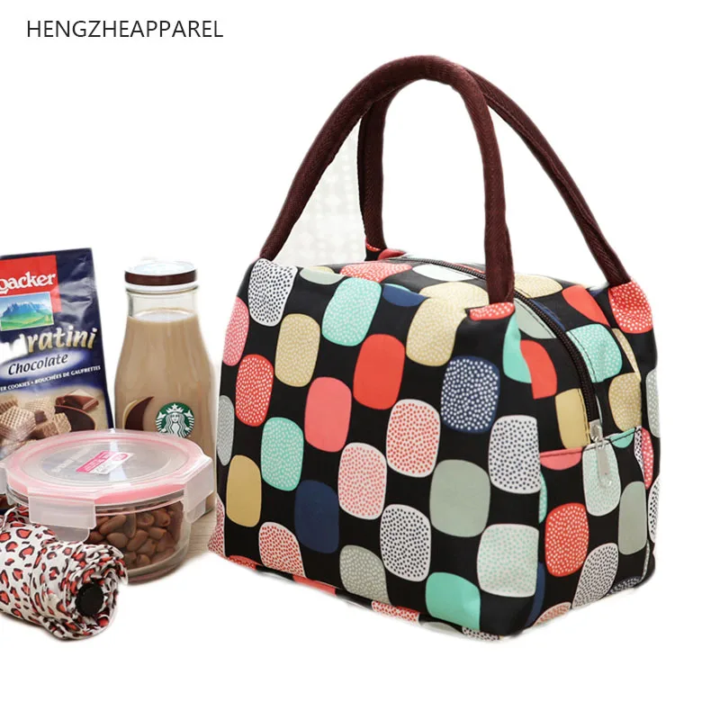 2017 new canvas cartoon waterproof zipper print heart tree zoo heart flower cut lady women girls hand bag casual use smart bags 