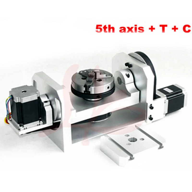 Rotary Axis Table 4th 5th Axis Ratio 81 61 CNC Dividing Head 3 Jaw 100mm Chuck Workholding