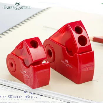 

Faber Castell Mini Sleeve Pencil Sharpener 4pcs/lot Single/Double Hole with container blacklead & color pencils 1827