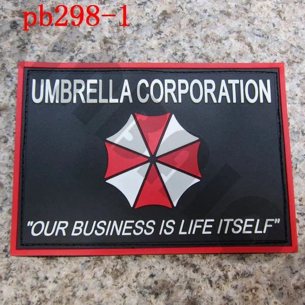 3D ПВХ патч Biohazard зонтик корпорация наш бизнес сам жизнь