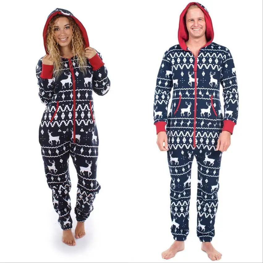 2017 Winter Men's Plus Size Home Pajamas One Piece Adult Onesie Mens