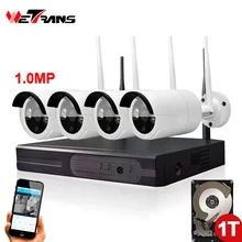 Wireless Security Camera System Video Surveillance Kit 4CH Wifi NVR Kit P2P HD 720P Night Vision Wireless CCTV IP Camera Kit Set