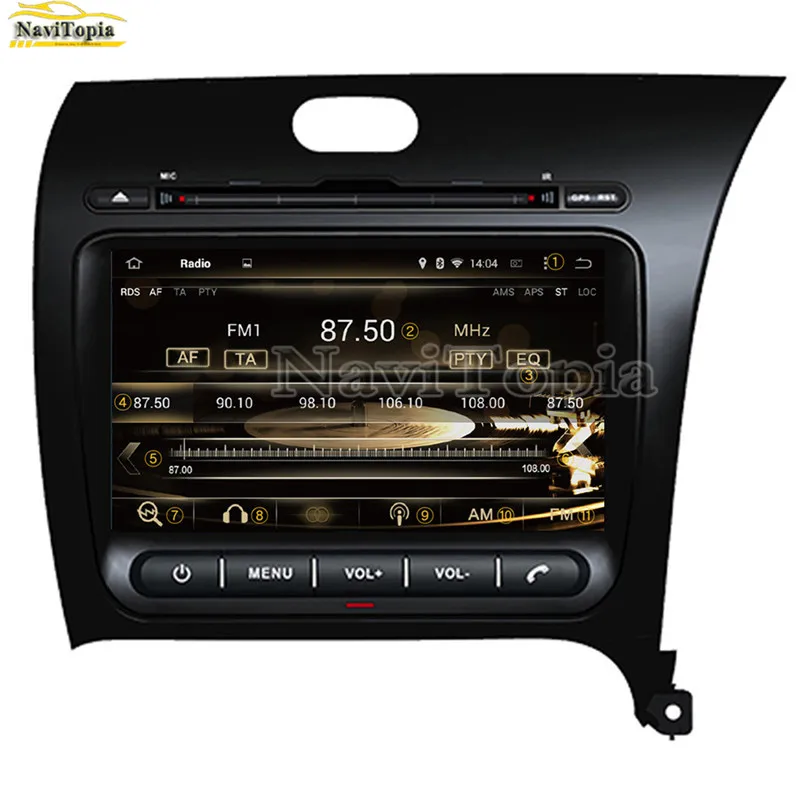 Cheap NAVITOPIA 4G RAM 64G ROM PX6 Six Core Android 9.0 Car DVD GPS Navigation for Kia Cerato/K3/Forte RHD 2013 2014 2015 2016 2017- 12