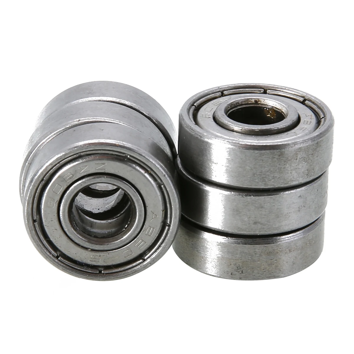 10pcs 608zz Deep Groove Bearing Steel Ball Bearings With Grease For Skateboard Roller Blade Scooter Inline Skating Mayitr