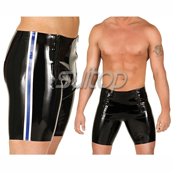 

Suitop rubber latex pants black color short for men