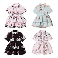 Платья для девочек, платья-пачки, детские платья с розами, детская одежда, VESTIDOS, рождественские платья принцессы