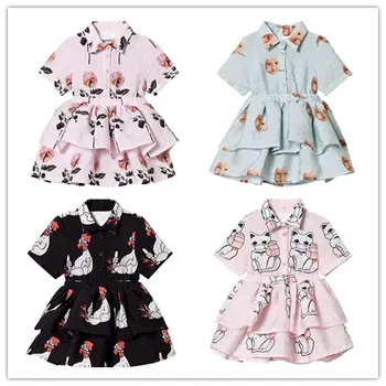 

2019 GIRLS DRESSES TUTU DRESSES ROSE PATTERN KIDS DRESSES KIDS CLOTHES VESTIDOS christmas PRINCESS DRESSES