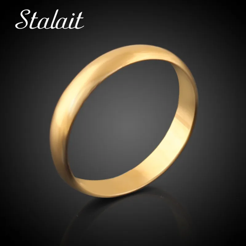 

Fashion Rings For Women Custom Engraved Rings Couples Promise Rings Yellow Gold Color Copper Mid Finger Rings