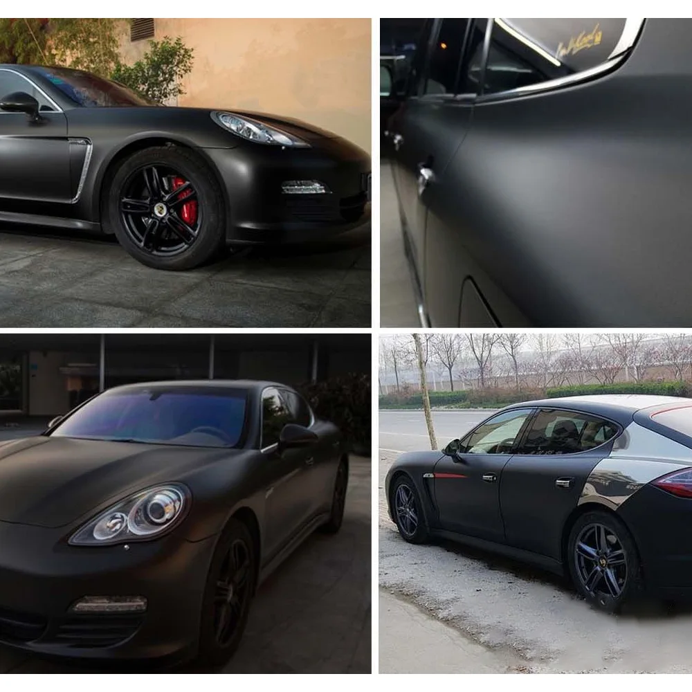 Matte Black Vinyl Film Wrap Car DIY Sticker Vehicle Decal 3D Bubble Free Hot 1Pc