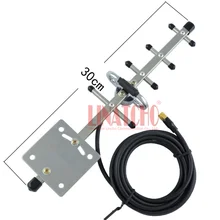 2,4 ГГц Направленная wifi наружная нержавеющая сталь 5 элементов антенна Яги 3 метра RG58 кабель RP SMA разъем