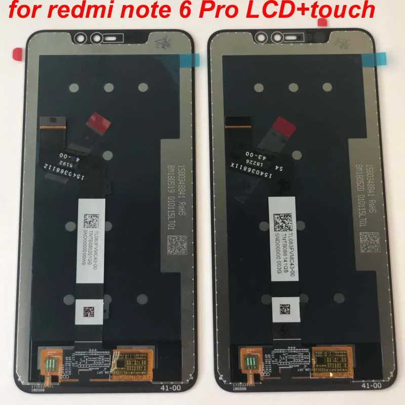 Для Xiaomi Redmi Note 6 Pro Global ЖК-дисплей сенсорный экран+ рамка в сборе ЖК-дисплей сенсорный экран Запасные части