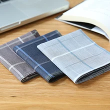 2 uds. Pañuelo de jacquard a cuadros Vintage, pañuelo de bolsillo cuadrado de algodón 100% para hombre, pañuelo de pañuelo bonito para mujer y niña, Color aleatorio