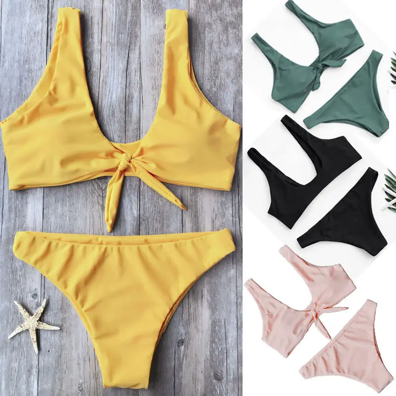 

2018 Brand New Padded Bra Bikini Set Swimsuit Women Bandage Push-up e Swimwear Bathing bikini set