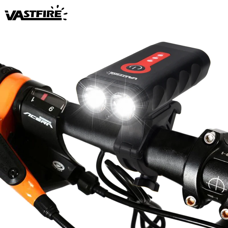 Discount Upgrade USB Rechargeable Bicycle Light Waterproof L2 LED Front Bike Headlight 5 Modes Safety MTB Cycling Torch Built-in Battery 0