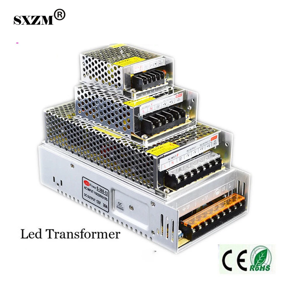

LED transformer DC12V2A 3A 5A 8.5A 10A 15A 20A 30A 40A indoor power supply for 3528 5050 led strip light