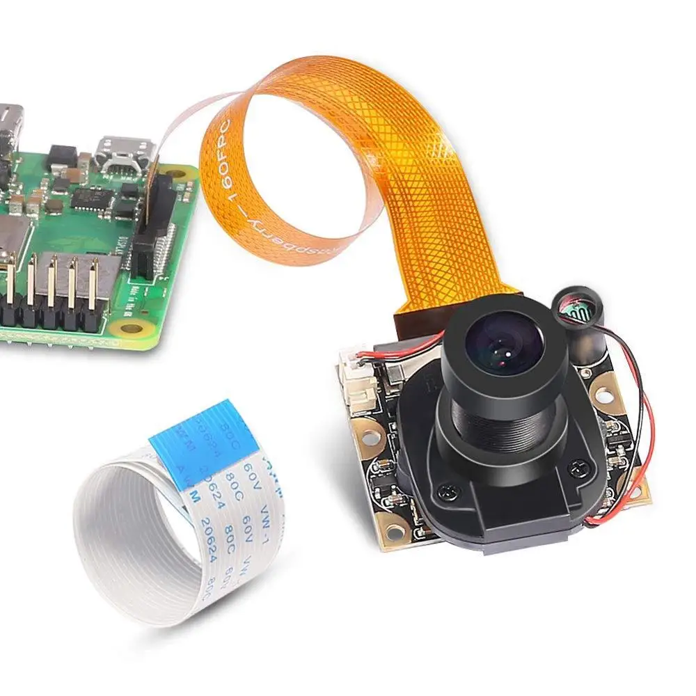 6Pack Camera Module Board 5MP Sensor 1080p Cable for Raspberry Pi 3//B+//2 B