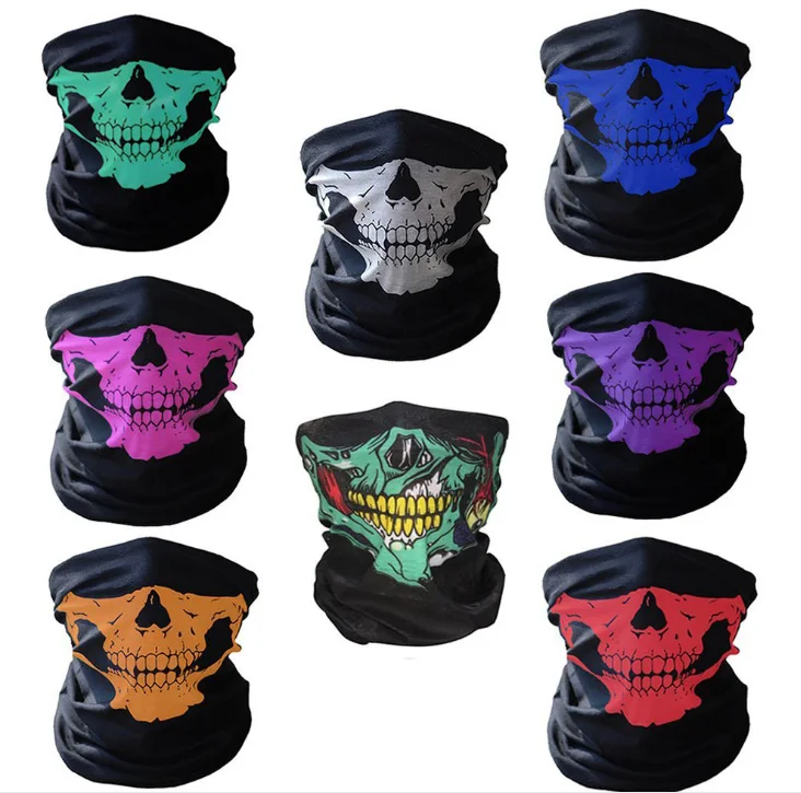 

Motorcycle SKULL Ghost Face Windproof Mask Beanie Hat Outdoor Sports Warm Ski Mask Caps Bicycle Bike Balaclavas Bonnet Halloween