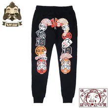 Evisu аутентичные новые высококачественные теплые дышащие мужские трендовые спортивные штаны с вышивкой Tumbler мужские повседневные штаны F083
