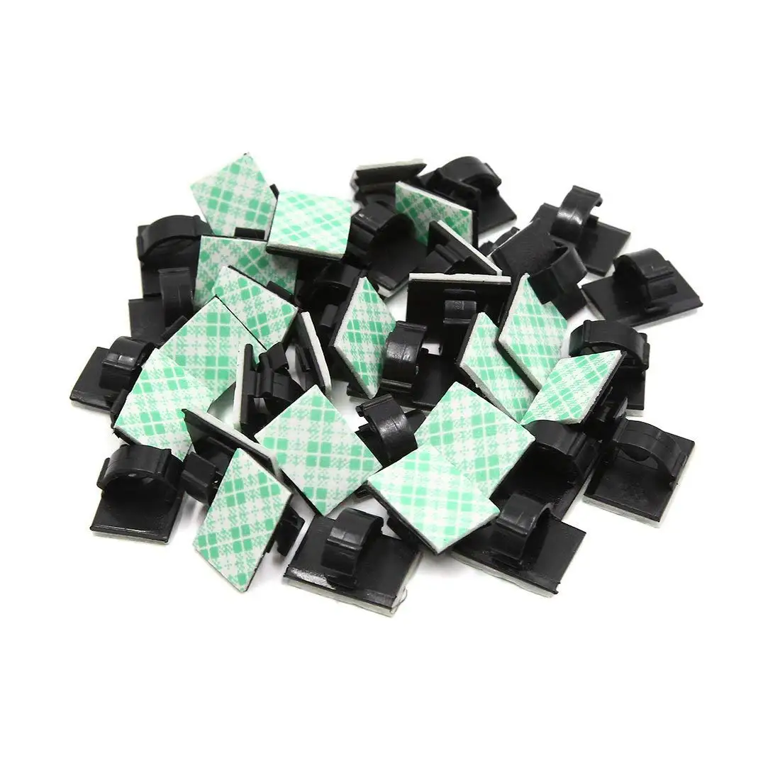 uxcell 40pcs Self Adhesive Car Cable Wire Clips Clamp Holder Fastens