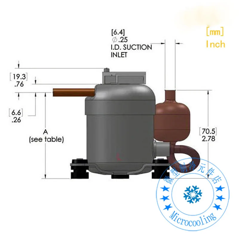 Микро воздушный компрессор DC 24V 48V 1.4cc 1.9cc автомобильные аксессуары Холодильные части