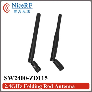 

4pcs NiceRF 2.4GHz Foldable Rod Antenna SW2400-ZD115 Wireless RF Antenna 2400mhz 2.4g antenna 3dBi height 115mm