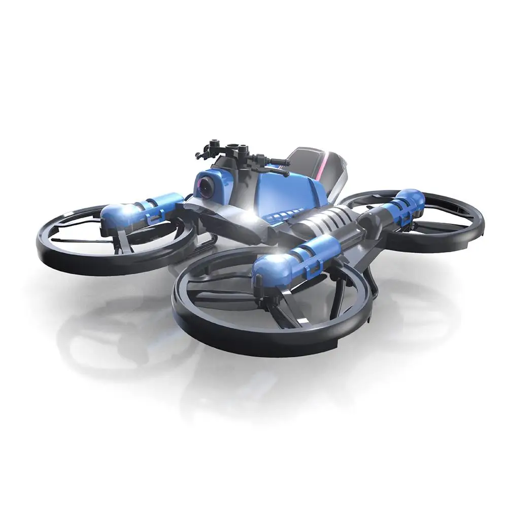 

Deformation RC Drone Motorcycle Vehicle Quadcopter DIY 2.4G WIFI Remote Control Folding Multi-functional Aircraft with Camera