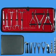 Горячая 8 шт. пирсинг Щипцы Зажим стерилизованный 316 нержавеющая сталь инструмент для пирсинга тела наборы