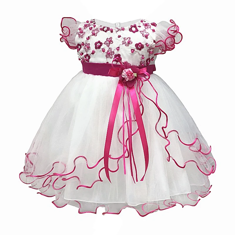 1 Year Birthday Dress Outfits Baby Girls Clothes Infant Party Dress Princess Baby   Girl Floral clothes Baby Christmas Gown