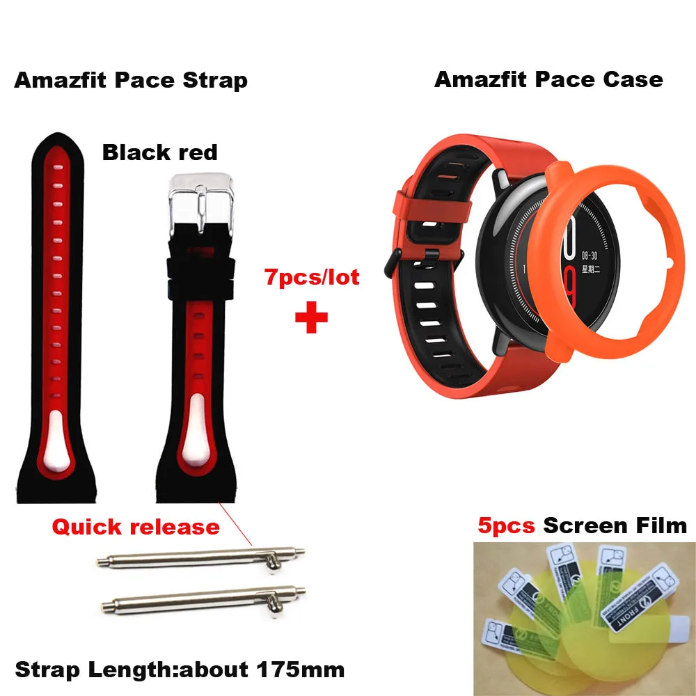 

Amazfit Pace Strap For Original Xiaomi Huami Amazfit Pace Pulseira Correa Watch Wristband Straps Band Accessories 7 Pcs