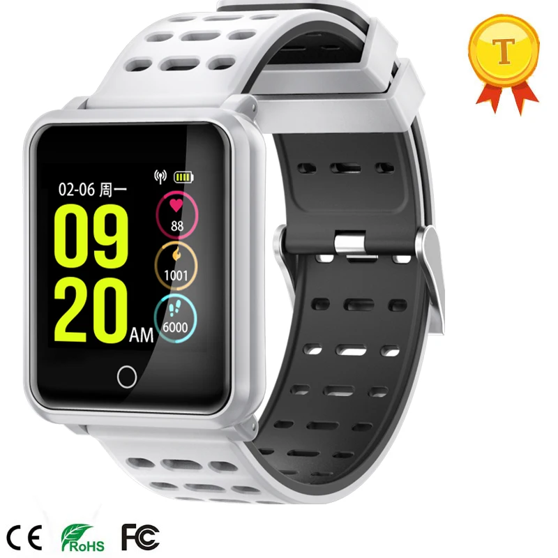 

Hot Bluetooth 4.2 Smart Watch IP68 Waterproof Heart Rate Blood Pressure Monitor Smartwatch Bracelet For Android IOS Xiaomi Phone