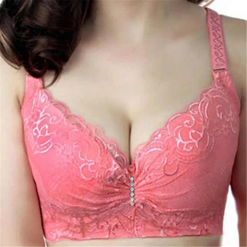 

2021 Sexy Push Up Women Bra Plus Size C D E Cup Brassiere Adjustment Plunge Lingerie Bras For Women Underwire Underwear BH Top