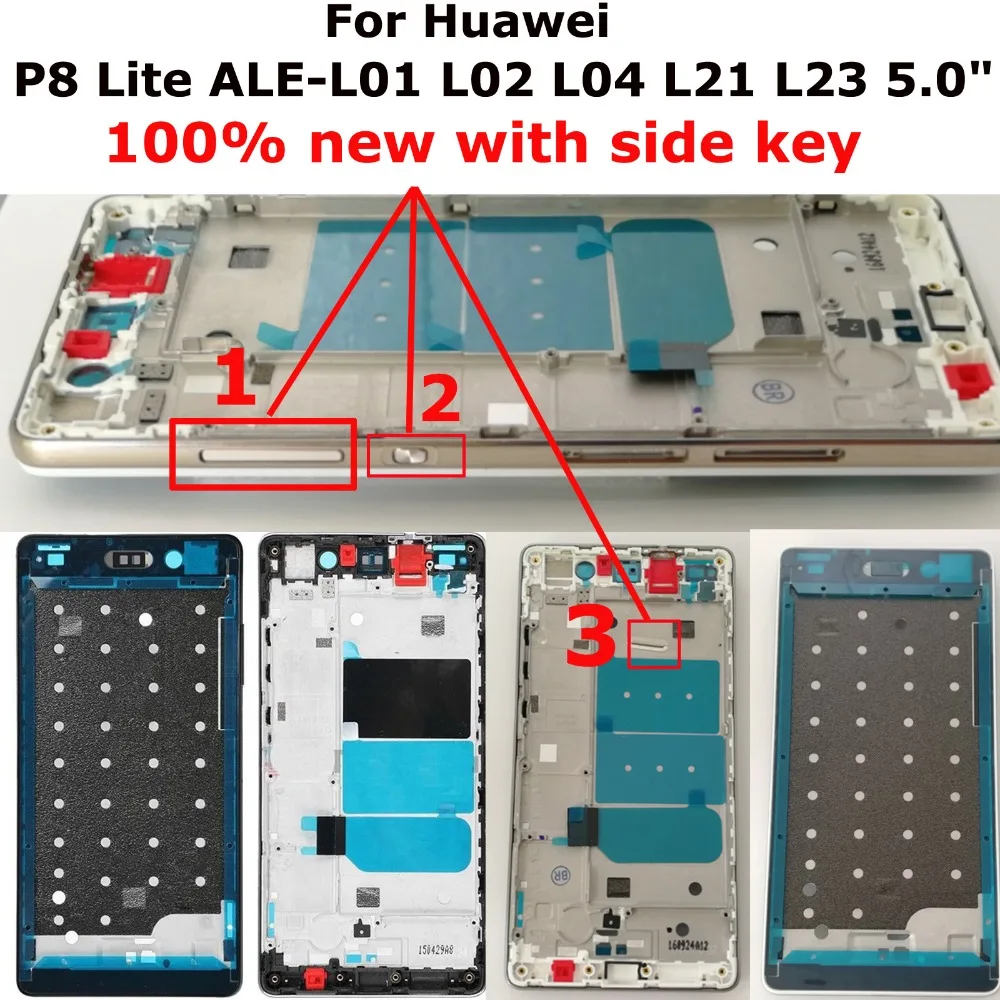 100 New For Huawei P8 Lite Ale L01 L02 L04 L21 L23 5 0 Metal Front Middle Lcd Screen Housing Frame Bezel Chassis Replacement Buy At The Price Of 3 99 In Aliexpress Com